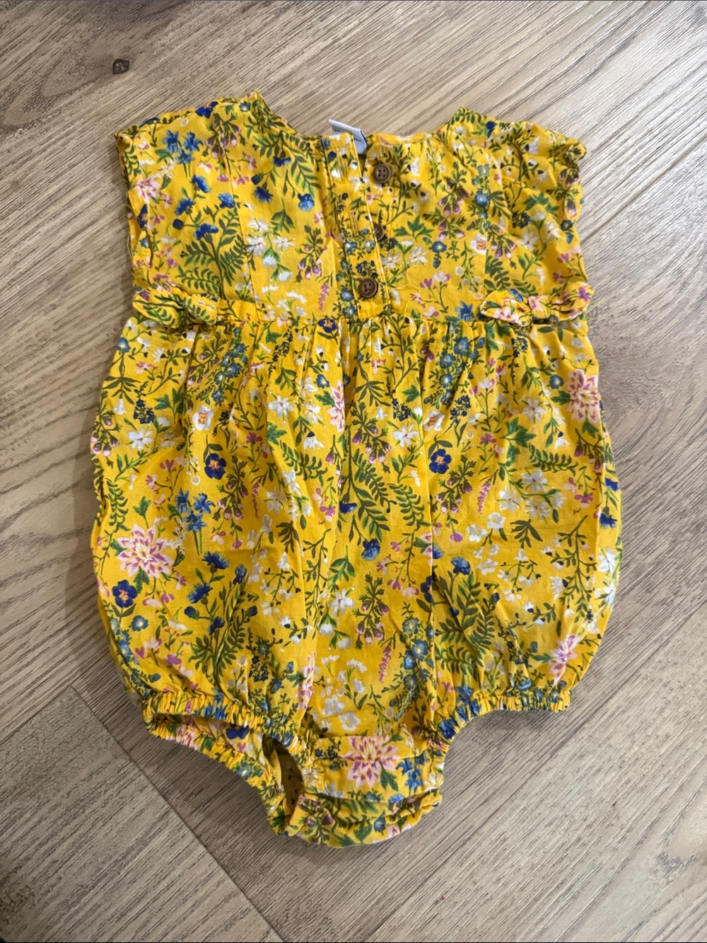 Old Navy Yellow Floral Baby Romper